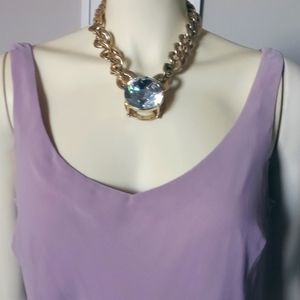 Giant Neckle W/Stone Gold